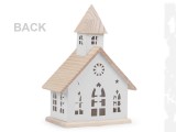      Dekorative Kirche mit Holzdach - 30 cm