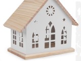      Dekorative Kirche mit Holzdach - 30 cm