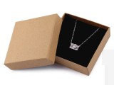 Geschenkschachtel für Schmuck natural 9x9 cm Boxen, Säckchen