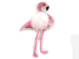 Aufbügler Flamingo mit Fell Aufbügler, Aufnäher Flicken