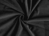 Velvet strukturiert einfarbig - Schwarz Samt, Fleece, Microplüsch