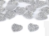 Herz mit Strass - 20 St./Packung Kleidungsornamente