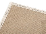 Jute Gedeck mit Spitze  Kissen,Decke