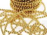 Perlenkette Deko 24 m - Golden Christbaumschmuck