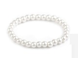 Perlenarmband - Weiß Armbänder, Ringe