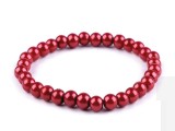 Perlenarmband - Rot Armbänder, Ringe