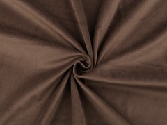 Velvet leicht elastisch glatt - Dunkelbraun Samt, Fleece, Microplüsch