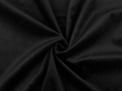 Velvet leicht elastisch glatt - Schwarz Samt, Fleece, Microplüsch