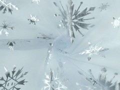 Organza mit Schneeflocken Küchenausstattung und Dekor