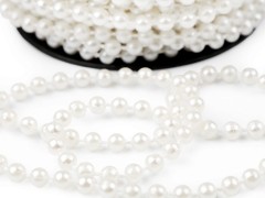 Perlenkette Deko 25 m - Ecru Perlen,Einfädelmaterial