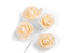 Rose aus Schaumstoff auf Draht Blumen, Federn