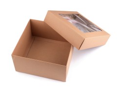 Papierschachtel mit Fenster - 4 St./Packung Boxen, Säckchen