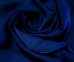 Armani Satin elastisch - Azurblau Satin, Chiffon, Organza