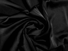 Armani Satin elastisch - Schwarz Satin, Chiffon, Organza