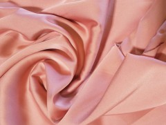 Armani Satin elastisch - Lachsrosa Satin, Chiffon, Organza