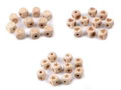 Holzperlen Würfel - 10 St./Packung Perlen,Einfädelmaterial