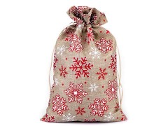 Weichnachten Geschenktüte Schneeflocken mit Glitzer Boxen, Säckchen