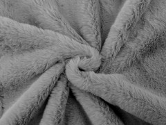 Dekoratives Kunstfell - Grau Samt, Fleece, Microplüsch
