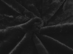 Dekoratives Kunstfell - Schwarz Samt, Fleece, Microplüsch