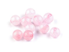   Mineralperlen Rosenquarz  - 10 St./Packung Perlen,Einfädelmaterial