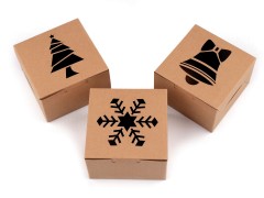   Christmas Paper Box Natural - 10 St./Packung 
