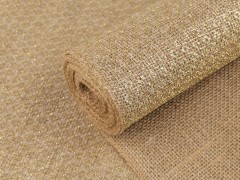   Naturjute mit Lurex - 5 Meter Dekorstoffe