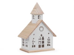      Dekorative Kirche mit Holzdach - 30 cm dekorationen