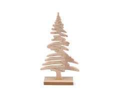             Weihnachtsbaum aus Holz mit Glitzer - 19 cm dekorationen