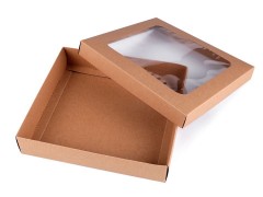 Papierbox natural mit Fenster - 4 St./Packung Boxen, Säckchen
