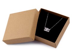 Geschenkschachtel für Schmuck natural 9x9 cm Boxen, Säckchen