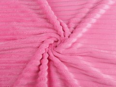 Minky mit Streifen - Pink Samt, Fleece, Microplüsch