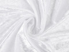 Elastischer Samt glänzend - Weiß 