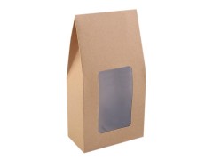 Papierschachtel mit Fenster natural - 10 St./Packung Geschenke einpacken