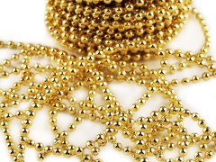 Perlenkette Deko 24 m - Golden christbaumschmuck