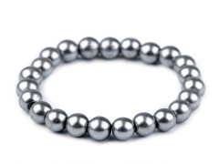 Perlenarmband - Grafit Armbänder, Ringe