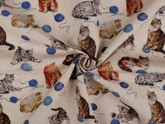 Decorative Fabric Loneta - Katze 