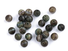   Mineral Perlen Tibetischer Achat gestreift - 15 St./Packung Perlen,Einfädelmaterial